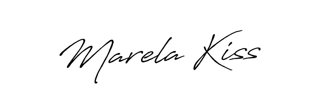 Design your own signature with our free online signature maker. With this signature software, you can create a handwritten (Antro_Vectra_Bolder) signature for name Marela Kiss. Marela Kiss signature style 7 images and pictures png