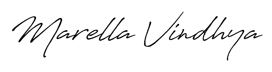 Make a beautiful signature design for name Marella Vindhya. With this signature (Antro_Vectra_Bolder) style, you can create a handwritten signature for free. Marella Vindhya signature style 7 images and pictures png