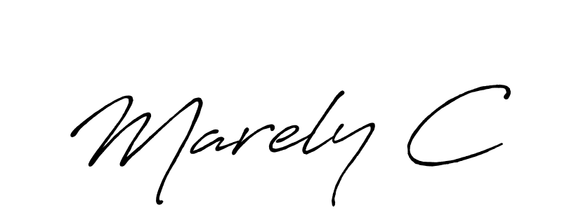 Similarly Antro_Vectra_Bolder is the best handwritten signature design. Signature creator online .You can use it as an online autograph creator for name Marely C. Marely C signature style 7 images and pictures png