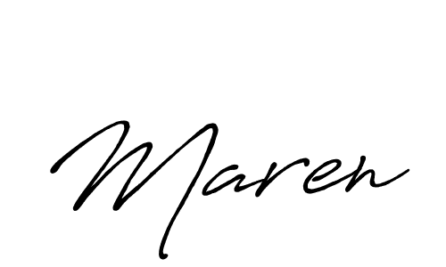 Make a beautiful signature design for name Maren. With this signature (Antro_Vectra_Bolder) style, you can create a handwritten signature for free. Maren signature style 7 images and pictures png