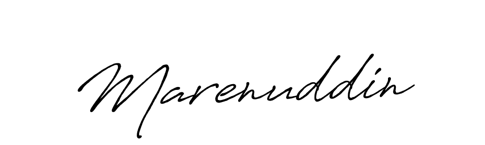 Use a signature maker to create a handwritten signature online. With this signature software, you can design (Antro_Vectra_Bolder) your own signature for name Marenuddin. Marenuddin signature style 7 images and pictures png