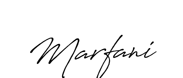 Create a beautiful signature design for name Marfani. With this signature (Antro_Vectra_Bolder) fonts, you can make a handwritten signature for free. Marfani signature style 7 images and pictures png