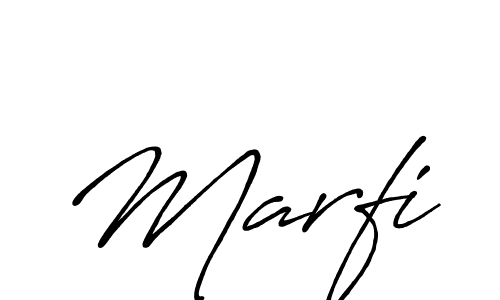 Design your own signature with our free online signature maker. With this signature software, you can create a handwritten (Antro_Vectra_Bolder) signature for name Marfi. Marfi signature style 7 images and pictures png