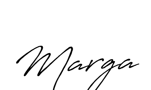 Create a beautiful signature design for name Marga. With this signature (Antro_Vectra_Bolder) fonts, you can make a handwritten signature for free. Marga signature style 7 images and pictures png