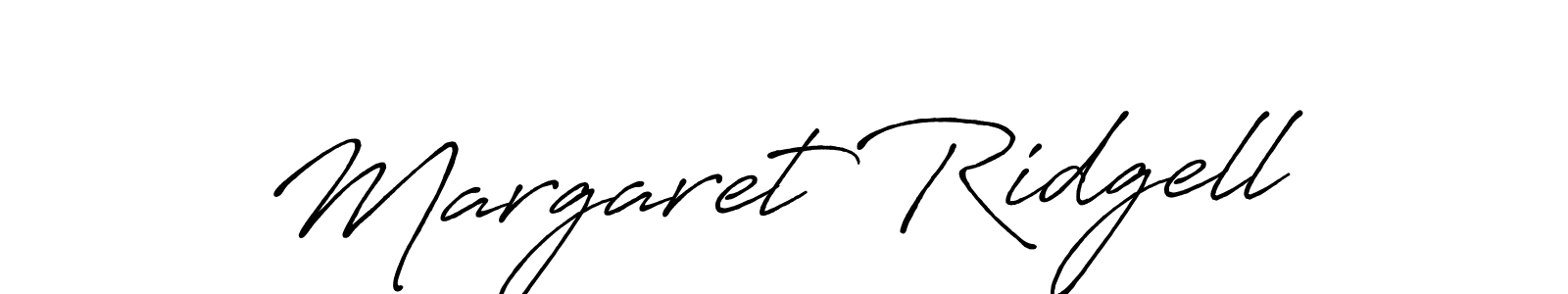 Design your own signature with our free online signature maker. With this signature software, you can create a handwritten (Antro_Vectra_Bolder) signature for name Margaret Ridgell. Margaret Ridgell signature style 7 images and pictures png