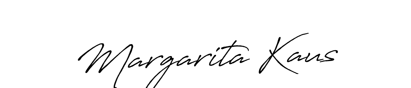 Create a beautiful signature design for name Margarita Kaus. With this signature (Antro_Vectra_Bolder) fonts, you can make a handwritten signature for free. Margarita Kaus signature style 7 images and pictures png