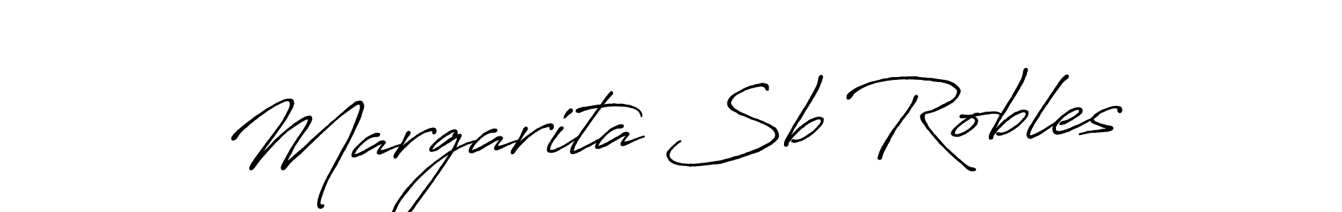 How to make Margarita Sb Robles name signature. Use Antro_Vectra_Bolder style for creating short signs online. This is the latest handwritten sign. Margarita Sb Robles signature style 7 images and pictures png