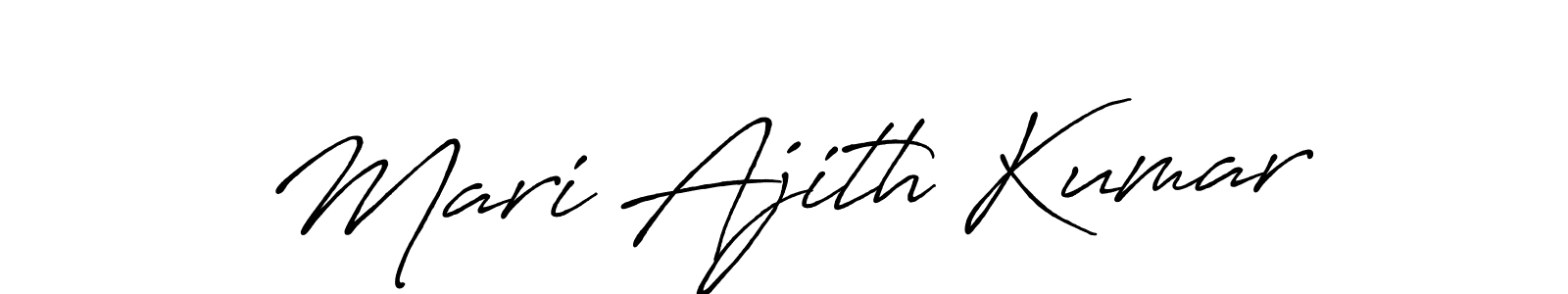 The best way (Antro_Vectra_Bolder) to make a short signature is to pick only two or three words in your name. The name Mari Ajith Kumar include a total of six letters. For converting this name. Mari Ajith Kumar signature style 7 images and pictures png