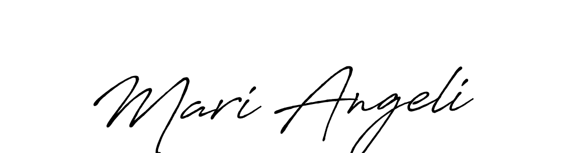 Make a beautiful signature design for name Mari Angeli. With this signature (Antro_Vectra_Bolder) style, you can create a handwritten signature for free. Mari Angeli signature style 7 images and pictures png