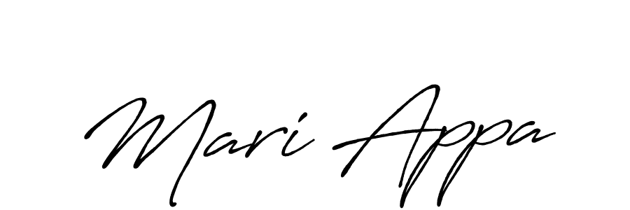 How to make Mari Appa name signature. Use Antro_Vectra_Bolder style for creating short signs online. This is the latest handwritten sign. Mari Appa signature style 7 images and pictures png