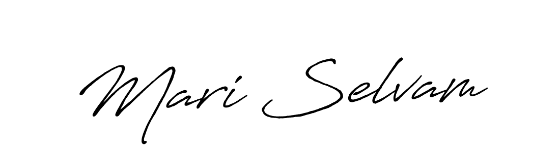Also we have Mari Selvam name is the best signature style. Create professional handwritten signature collection using Antro_Vectra_Bolder autograph style. Mari Selvam signature style 7 images and pictures png