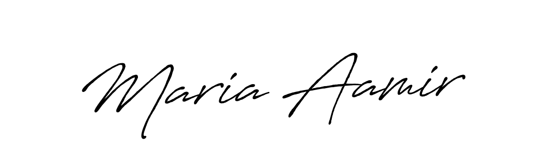Design your own signature with our free online signature maker. With this signature software, you can create a handwritten (Antro_Vectra_Bolder) signature for name Maria Aamir. Maria Aamir signature style 7 images and pictures png