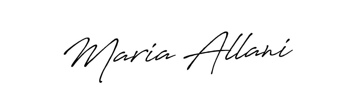 Maria Allani stylish signature style. Best Handwritten Sign (Antro_Vectra_Bolder) for my name. Handwritten Signature Collection Ideas for my name Maria Allani. Maria Allani signature style 7 images and pictures png