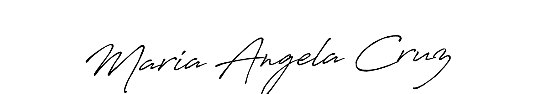 How to make Maria Angela Cruz name signature. Use Antro_Vectra_Bolder style for creating short signs online. This is the latest handwritten sign. Maria Angela Cruz signature style 7 images and pictures png