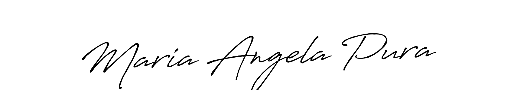 You should practise on your own different ways (Antro_Vectra_Bolder) to write your name (Maria Angela Pura) in signature. don't let someone else do it for you. Maria Angela Pura signature style 7 images and pictures png