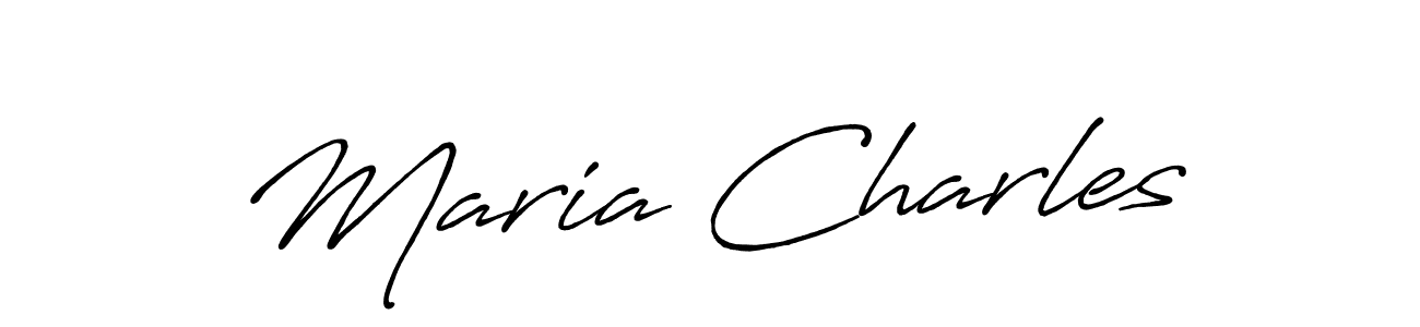 Also we have Maria Charles name is the best signature style. Create professional handwritten signature collection using Antro_Vectra_Bolder autograph style. Maria Charles signature style 7 images and pictures png