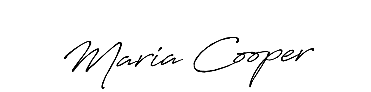 Make a beautiful signature design for name Maria Cooper. With this signature (Antro_Vectra_Bolder) style, you can create a handwritten signature for free. Maria Cooper signature style 7 images and pictures png