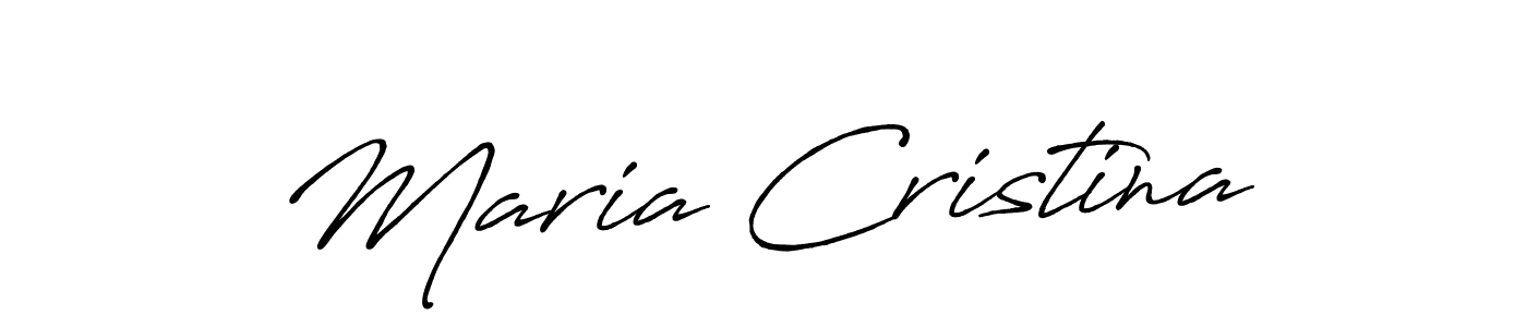 Make a beautiful signature design for name Maria Cristina. With this signature (Antro_Vectra_Bolder) style, you can create a handwritten signature for free. Maria Cristina signature style 7 images and pictures png