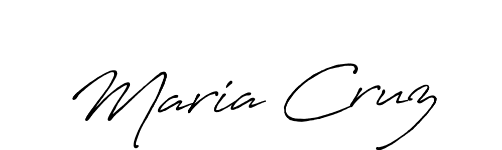 Design your own signature with our free online signature maker. With this signature software, you can create a handwritten (Antro_Vectra_Bolder) signature for name Maria Cruz. Maria Cruz signature style 7 images and pictures png