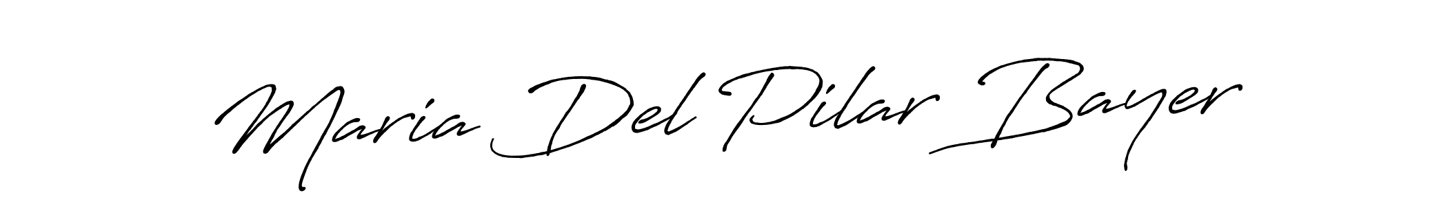 You should practise on your own different ways (Antro_Vectra_Bolder) to write your name (Maria Del Pilar Bayer) in signature. don't let someone else do it for you. Maria Del Pilar Bayer signature style 7 images and pictures png