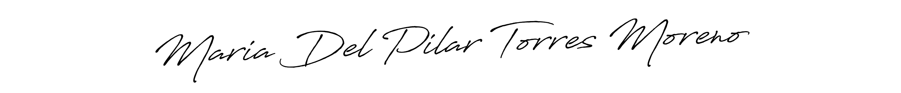 Also You can easily find your signature by using the search form. We will create Maria Del Pilar Torres Moreno name handwritten signature images for you free of cost using Antro_Vectra_Bolder sign style. Maria Del Pilar Torres Moreno signature style 7 images and pictures png