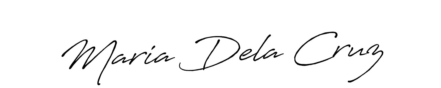 Maria Dela Cruz stylish signature style. Best Handwritten Sign (Antro_Vectra_Bolder) for my name. Handwritten Signature Collection Ideas for my name Maria Dela Cruz. Maria Dela Cruz signature style 7 images and pictures png