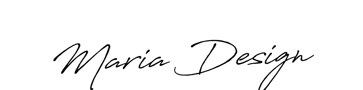 Design your own signature with our free online signature maker. With this signature software, you can create a handwritten (Antro_Vectra_Bolder) signature for name Maria Design. Maria Design signature style 7 images and pictures png