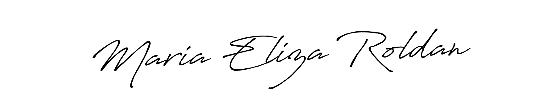 You should practise on your own different ways (Antro_Vectra_Bolder) to write your name (Maria Eliza Roldan) in signature. don't let someone else do it for you. Maria Eliza Roldan signature style 7 images and pictures png