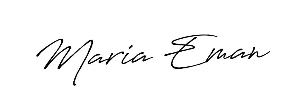 Design your own signature with our free online signature maker. With this signature software, you can create a handwritten (Antro_Vectra_Bolder) signature for name Maria Eman. Maria Eman signature style 7 images and pictures png