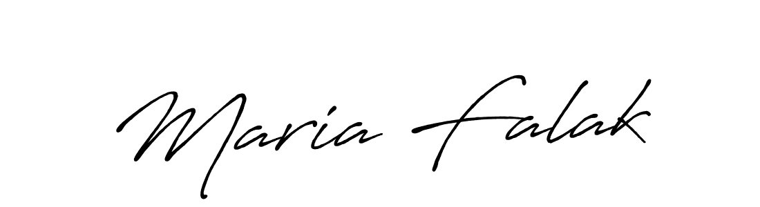 Design your own signature with our free online signature maker. With this signature software, you can create a handwritten (Antro_Vectra_Bolder) signature for name Maria Falak. Maria Falak signature style 7 images and pictures png