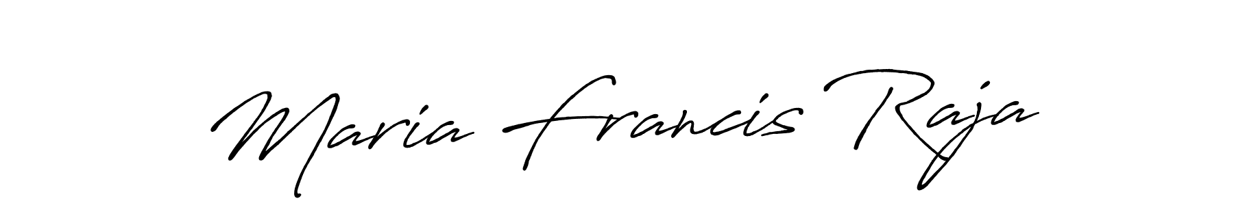 How to make Maria Francis Raja name signature. Use Antro_Vectra_Bolder style for creating short signs online. This is the latest handwritten sign. Maria Francis Raja signature style 7 images and pictures png