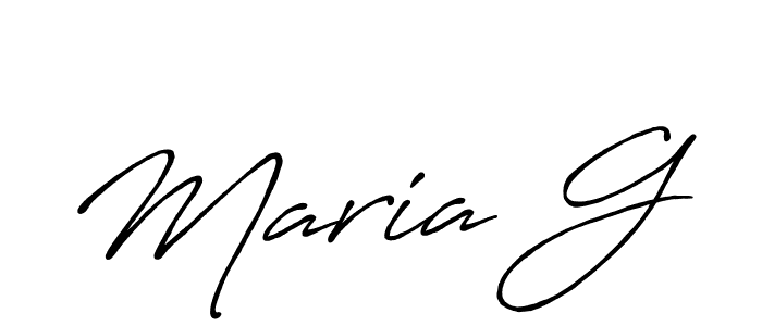 Create a beautiful signature design for name Maria G. With this signature (Antro_Vectra_Bolder) fonts, you can make a handwritten signature for free. Maria G signature style 7 images and pictures png