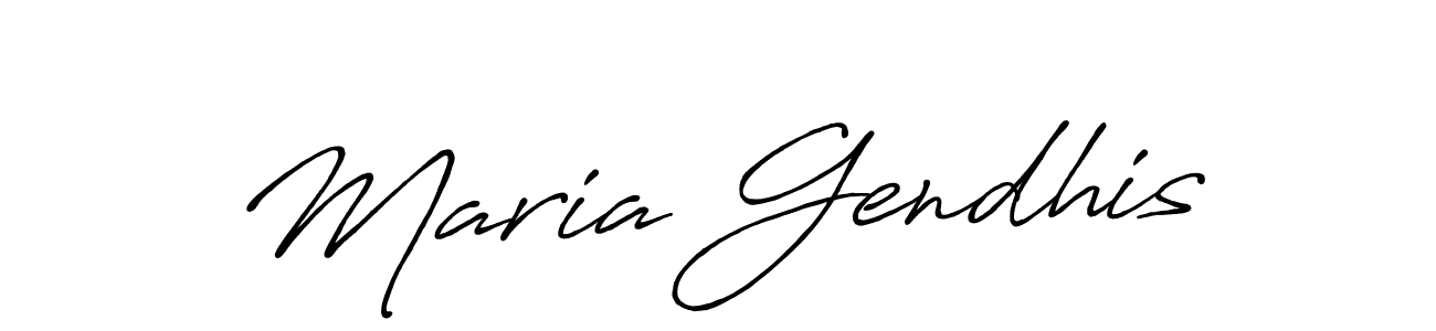 Maria Gendhis stylish signature style. Best Handwritten Sign (Antro_Vectra_Bolder) for my name. Handwritten Signature Collection Ideas for my name Maria Gendhis. Maria Gendhis signature style 7 images and pictures png