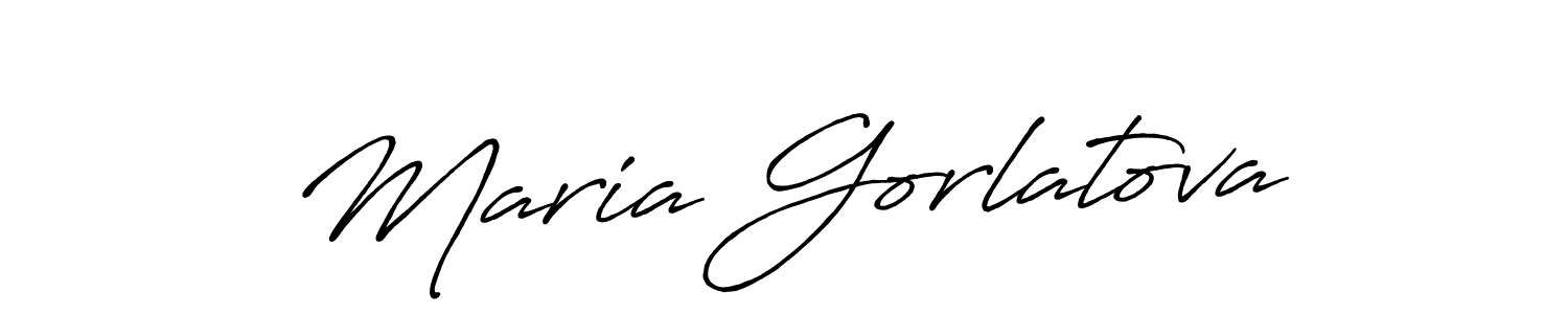 Design your own signature with our free online signature maker. With this signature software, you can create a handwritten (Antro_Vectra_Bolder) signature for name Maria Gorlatova. Maria Gorlatova signature style 7 images and pictures png