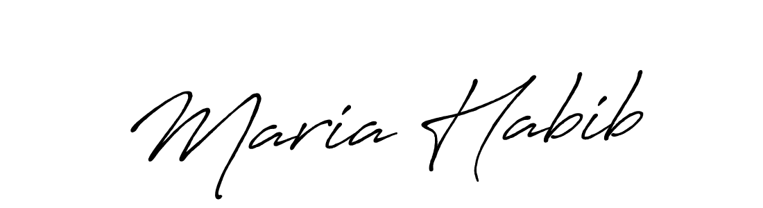 Maria Habib stylish signature style. Best Handwritten Sign (Antro_Vectra_Bolder) for my name. Handwritten Signature Collection Ideas for my name Maria Habib. Maria Habib signature style 7 images and pictures png