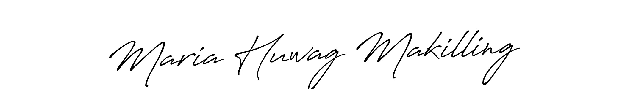Make a beautiful signature design for name Maria Huwag Makilling. With this signature (Antro_Vectra_Bolder) style, you can create a handwritten signature for free. Maria Huwag Makilling signature style 7 images and pictures png