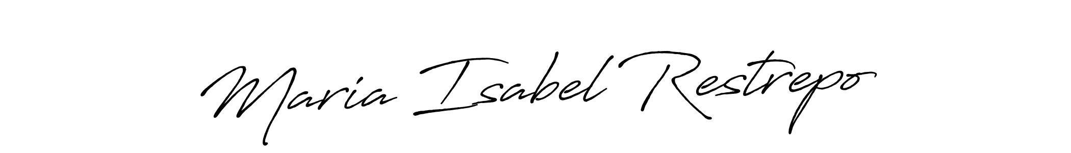 The best way (Antro_Vectra_Bolder) to make a short signature is to pick only two or three words in your name. The name Maria Isabel Restrepo include a total of six letters. For converting this name. Maria Isabel Restrepo signature style 7 images and pictures png