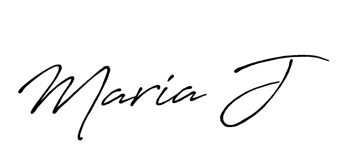 Make a beautiful signature design for name Maria J. With this signature (Antro_Vectra_Bolder) style, you can create a handwritten signature for free. Maria J signature style 7 images and pictures png