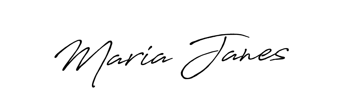 How to make Maria Janes name signature. Use Antro_Vectra_Bolder style for creating short signs online. This is the latest handwritten sign. Maria Janes signature style 7 images and pictures png