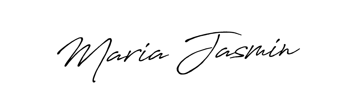 Antro_Vectra_Bolder is a professional signature style that is perfect for those who want to add a touch of class to their signature. It is also a great choice for those who want to make their signature more unique. Get Maria Jasmin name to fancy signature for free. Maria Jasmin signature style 7 images and pictures png