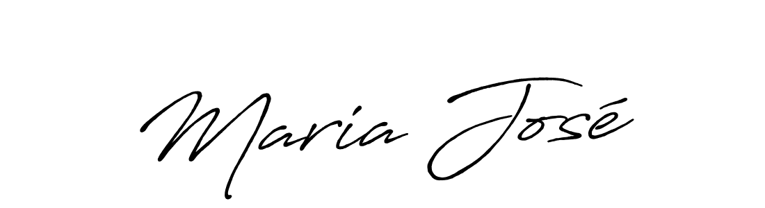 Design your own signature with our free online signature maker. With this signature software, you can create a handwritten (Antro_Vectra_Bolder) signature for name Maria José. Maria José signature style 7 images and pictures png