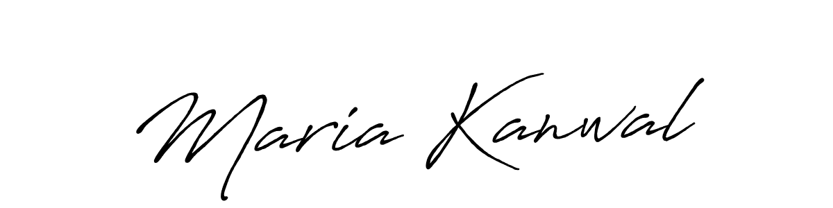 Design your own signature with our free online signature maker. With this signature software, you can create a handwritten (Antro_Vectra_Bolder) signature for name Maria Kanwal. Maria Kanwal signature style 7 images and pictures png