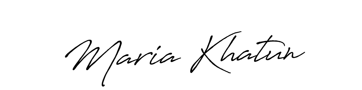 Make a short Maria Khatun signature style. Manage your documents anywhere anytime using Antro_Vectra_Bolder. Create and add eSignatures, submit forms, share and send files easily. Maria Khatun signature style 7 images and pictures png
