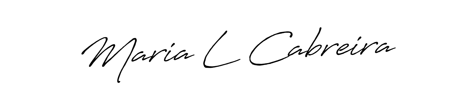 Once you've used our free online signature maker to create your best signature Antro_Vectra_Bolder style, it's time to enjoy all of the benefits that Maria L Cabreira name signing documents. Maria L Cabreira signature style 7 images and pictures png