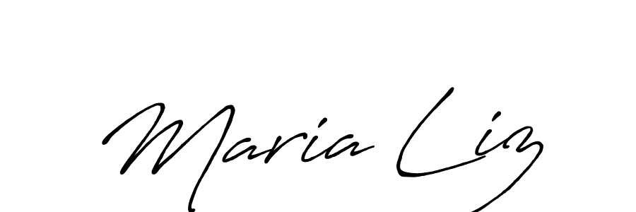 The best way (Antro_Vectra_Bolder) to make a short signature is to pick only two or three words in your name. The name Maria Liz include a total of six letters. For converting this name. Maria Liz signature style 7 images and pictures png