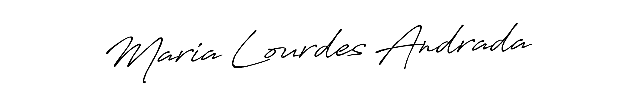 Create a beautiful signature design for name Maria Lourdes Andrada. With this signature (Antro_Vectra_Bolder) fonts, you can make a handwritten signature for free. Maria Lourdes Andrada signature style 7 images and pictures png
