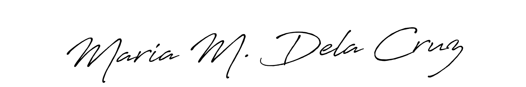 Once you've used our free online signature maker to create your best signature Antro_Vectra_Bolder style, it's time to enjoy all of the benefits that Maria M. Dela Cruz name signing documents. Maria M. Dela Cruz signature style 7 images and pictures png