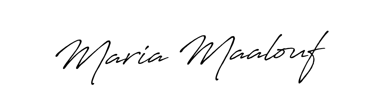 How to make Maria Maalouf signature? Antro_Vectra_Bolder is a professional autograph style. Create handwritten signature for Maria Maalouf name. Maria Maalouf signature style 7 images and pictures png