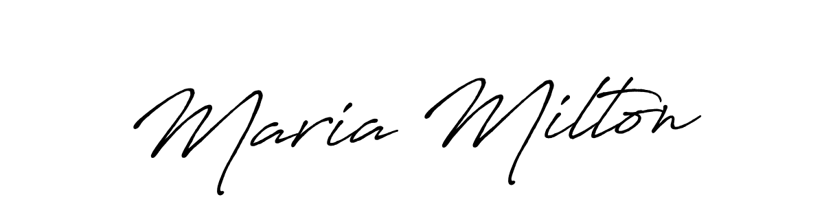 Make a beautiful signature design for name Maria Milton. Use this online signature maker to create a handwritten signature for free. Maria Milton signature style 7 images and pictures png