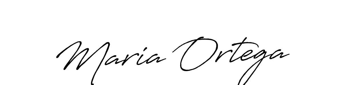 Make a beautiful signature design for name Maria Ortega. With this signature (Antro_Vectra_Bolder) style, you can create a handwritten signature for free. Maria Ortega signature style 7 images and pictures png